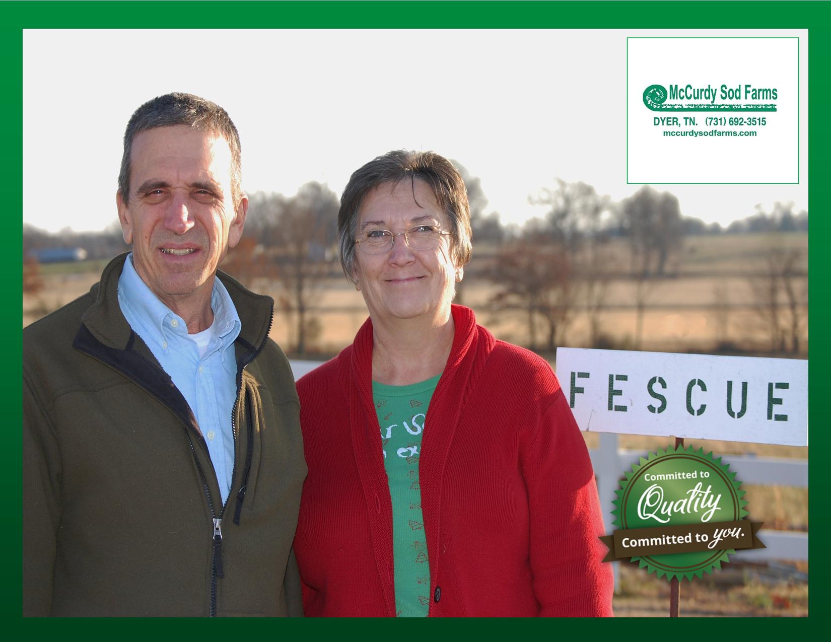 Bob and Suzanne McCurdy of McCurdy Sod Farms